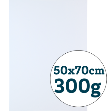 TEKSTKARTONG 50X70CM HVIT