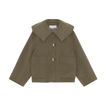 Ganni Light Jas , Groen , Dames , Maat: XL
