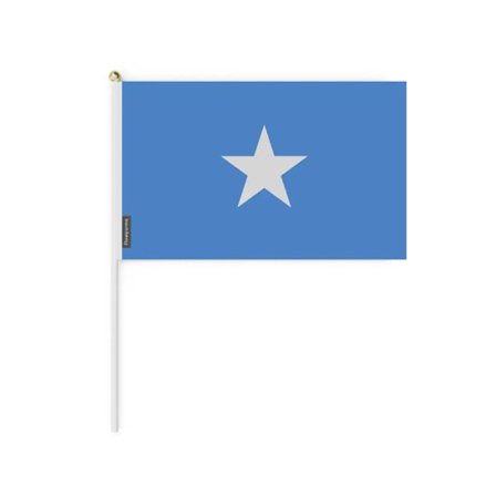 Miniatureflag - Multifarvet - Somalia - 20 x 30 cm - Pakke med 50 stk. - Holdbart polyester