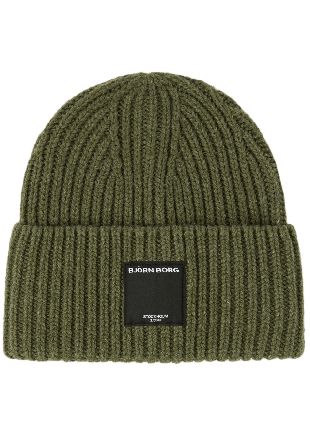 Björn Borg Sport Centre Knit Beanie Mössor Unisex Grön ONESIZE