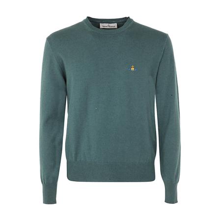 Vivienne Westwood Round Neck Grøn, Herre Strik