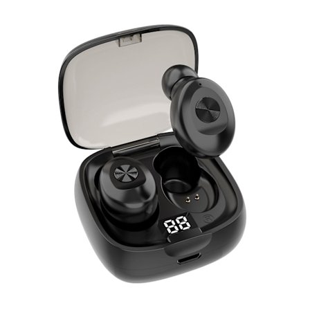 Trådlösa Bluetooth 5.0-hörlurar TWS-hörlurar Stereo In Ear Earbuds Headset(BK)