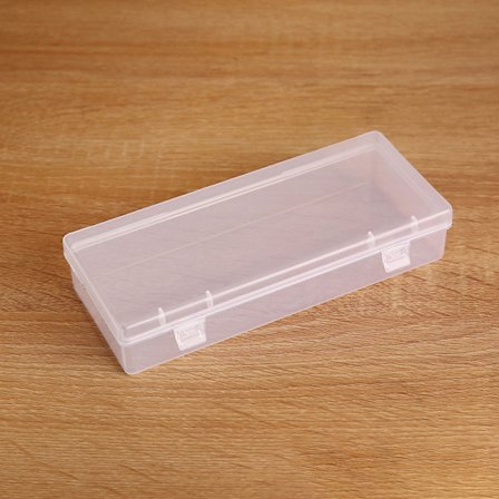 Transparent plastförvaringslåda Rektangel Organizer Box Desktop