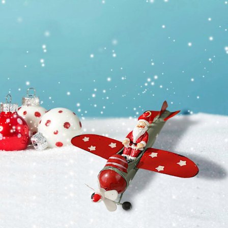 Flygande Plan Julleksaker Juldekorationer Utomhus Julhängande Leksaker Dekoration Jultomte Träd Flygplan Hängande Prydnad Flye20[D]