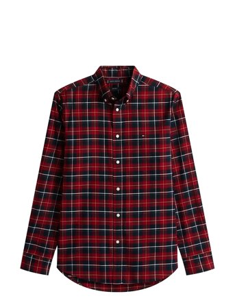Mercerized Tartan Rf Shirt Patterned Tommy Hilfiger