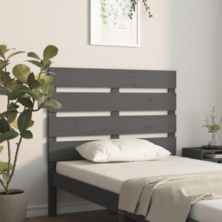 Vidaxl Sänggavel Grå 90x3x80 Cm Massiv Furu Grå