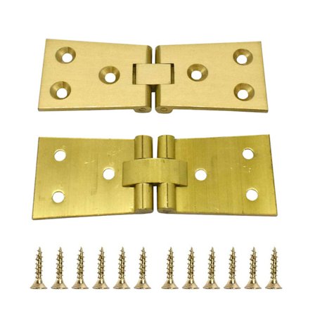 2 stk. Kraftige messing butlerbretthengsler 180 grader kompatible med butler sammenleggbare bord møbler