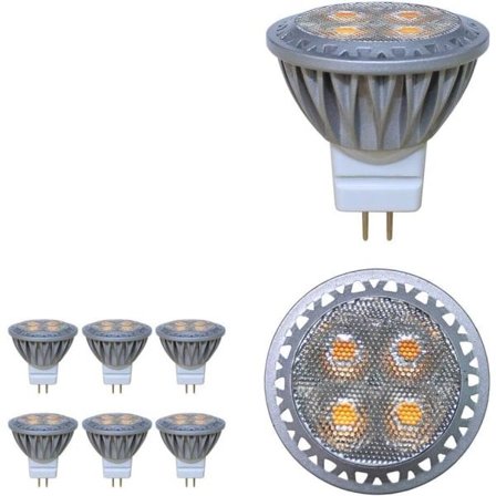 MR11 GU4 LED Spotlight Pære 3W 12 Volt Ultra Lys Svarer til 35W Halogen Pære 280LM 30° Strålevinkel Cool White 6000K 6 Pakning