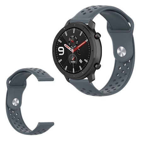 Amazfit GTR 42mm / GTS klockarmband i silikon - Grå
