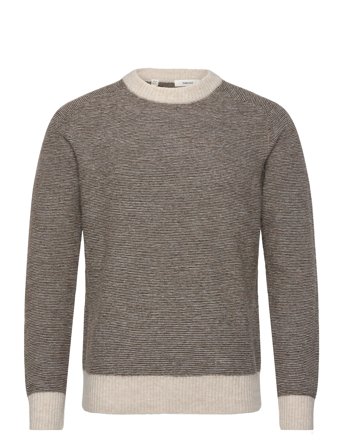 Slhrai Ls Knit Crew Neck Noos Brown Selected