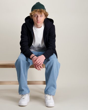 ONLY & SONS JUNIOR OSJCERES ZIP THR. HOODIE SWT NOOS Sort Hoodies/Hættetrøjer Dreng - Kids Brand Store