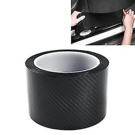 Kolsvart kolfiberskydd för bil - 10 cm x 5 m
