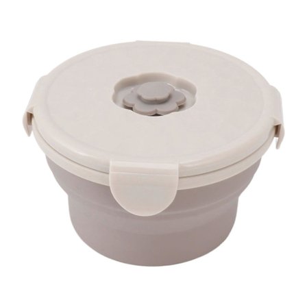 540ml Sammenleggbar Bolle, Matvaregodkjent Silikon, Lekkasjesikker, Mikrobølgesikker, Sammenleggbar Campingskål for Reise, Kontor og Utendørs