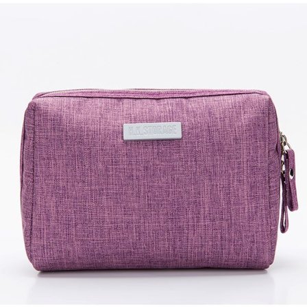 Meikkipussi, Pieni Matkakosmetiikkapussi Nylon Vesitiivis Meikkipussi Naisille ja Tytöille Kosmetiikan Järjestämiseen (Violetti)