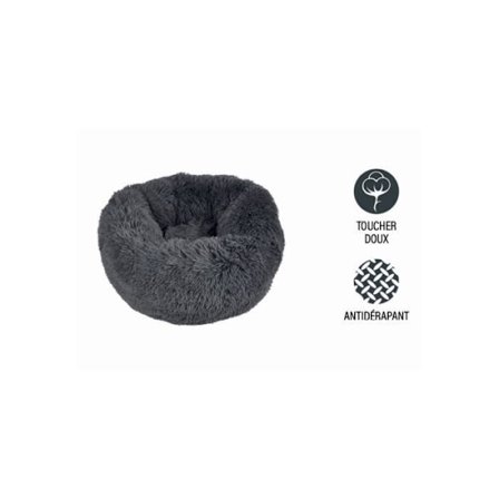 FLUFFY PUDEN GRÅ 55 CM. IDECORUM