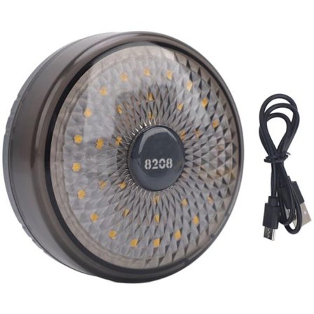 Udendørs Camping Lyskæde, Genopladelig, USB-opladning, IPX4 Vandtæt Beskyttelse til Telt, Grå, DUBUNS