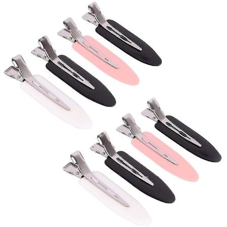 Hårklämmor utan böjning, lockklämmor, hårklämmor utan veck för frisyrer, lugg, sminkapplicering