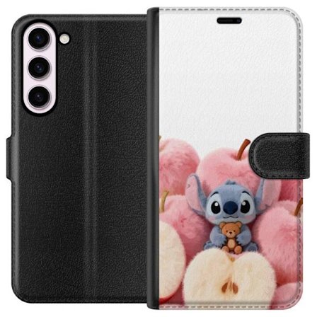 Kompatibel Tegnebogsetui til Samsung Samsung Galaxy S23+ Farverig collage med futuristiske pigegruppe karakterer, hjerter og glitter i moderne pop og