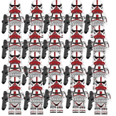 20pcs Star Wars Wooden Block Clone Trooper Figures 20pcs/set +base Plate