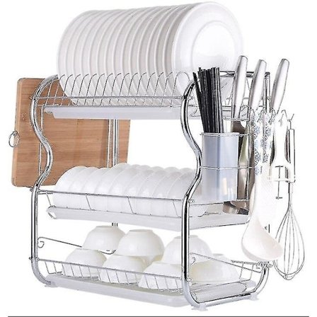 Kjøkkenoppbevaringshylle Svamp Holder Avrenning Vask Boks Stativ