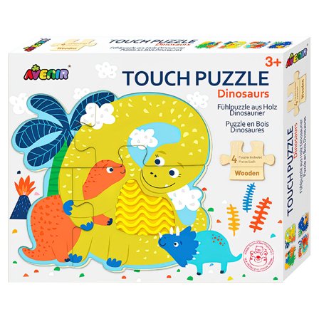 Dinosaur Puslespill 4-pakning