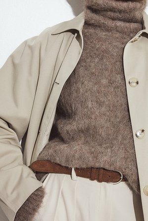 Premium Selection Gürtel aus Wildleder mit ovaler Schnalle - Gürtel - Braun - Small/Medium