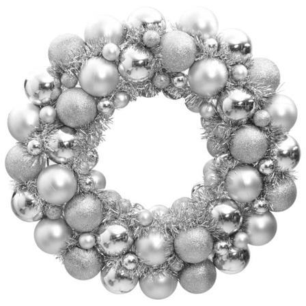 vidaXL Julkrans silver 45 cm polystyren Silver