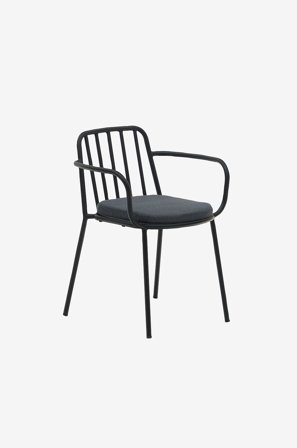 Kave Home - Käsinojalliset tuolit Bramant, 4/pakk. - Musta - Ruokapöydän tuolit - - Homeroom