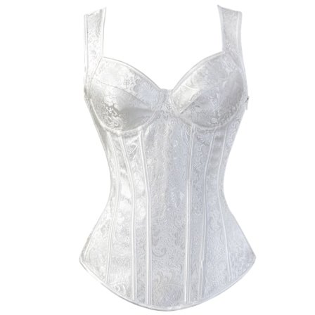Jacquardvävd Halterneck Korsett Gotisk Punk Bustier Shapewear