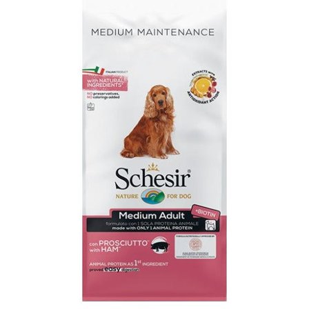 Schesir Prosciutto Cibo Secco Cani Adulti Taglia Media Sacco 12