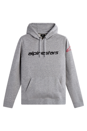 Felpa Alpinestars Linear Wordmark V3 Grigio Melange/Rosso/Nero L
