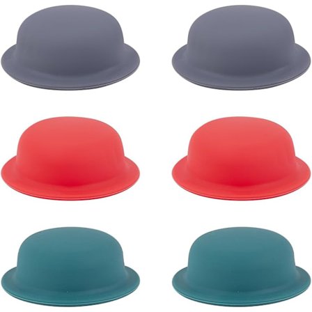 6 st Silikonlock för kastruller, Universella ersättningsknoppar för lock, Topphattsilikonknapp för köksredskap