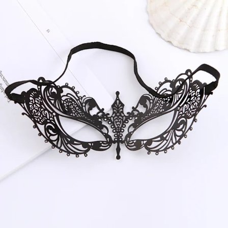 {xj}Halloweenmaske i smijern, hul diamantmaske Ba