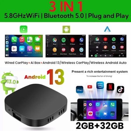 Carplay AI Box Android 13 Langaton Android Auto Smart TV Box
