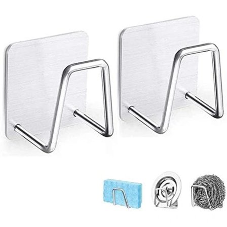 stk 304 Selvklebende Oppvaskklutholder, Kjøkken Baderom Oppvaskorganisator, Oppbevaringsorganisator, Liten Oppvaskklutholder, Vann