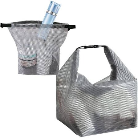 Vandtæt 2-delt Transparent Mesh Toilettaske til Kvinder Mænd Rejse Fitnesscenter Kosmetik Vaskepose