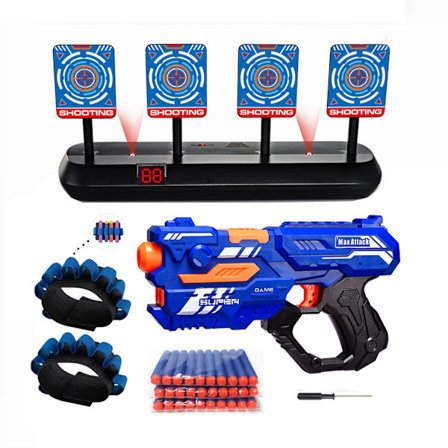 Elektroniskt digitalt mål, automatisk återställning elektriskt skjutmål med ljus- och ljudeffektleksaker