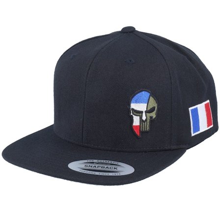 Army Head - France Army Skull Black Snapback Snapback Black Cap - @ Hatstore