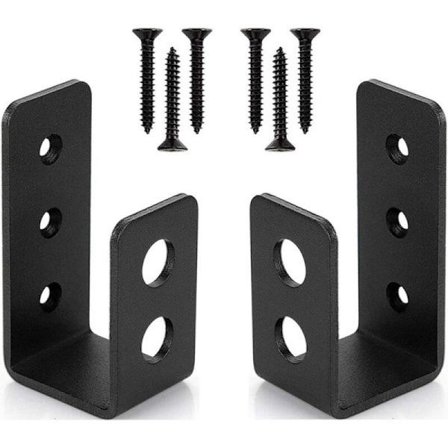 2-pak robuste ståldørfester til 2x4-døre, U-formet sikkerhedsstang