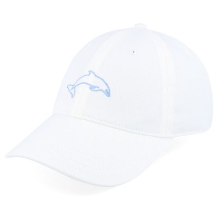 Dedicated - Vit unconstructed Keps - Soft Cap Slussen Dolphin Off-white Dad Cap @ Hatstore