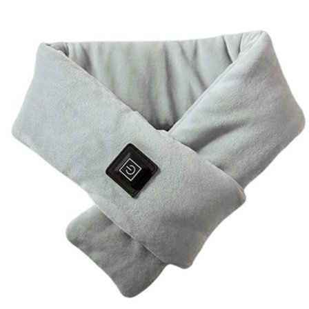 Qdreclod USB-opvarmet tørklæde med 3 niveauer justerbar temperatur, unisex blød