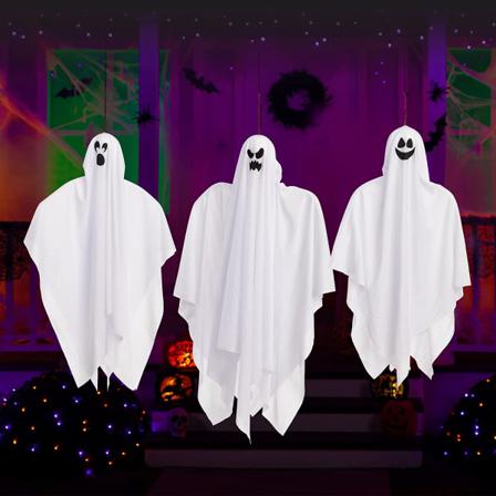 3-pack Halloween Horror Hängande Spöke Glödande Spökdörr Hängsmycke