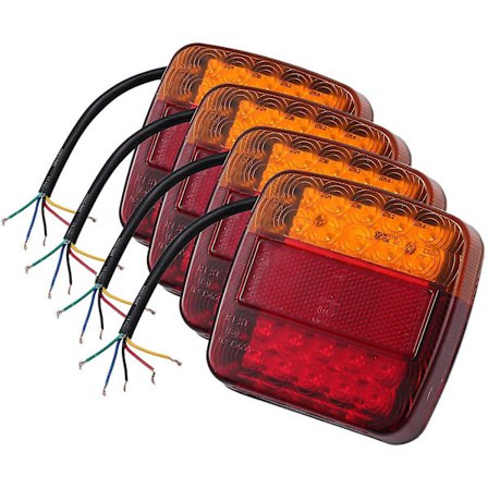 4 st 12V LED-bakljus för släpvagn 20LED Lastbilsbakljus Universal LED-bromsbackljus för släpvagn Lastbil Husvagn Husbil