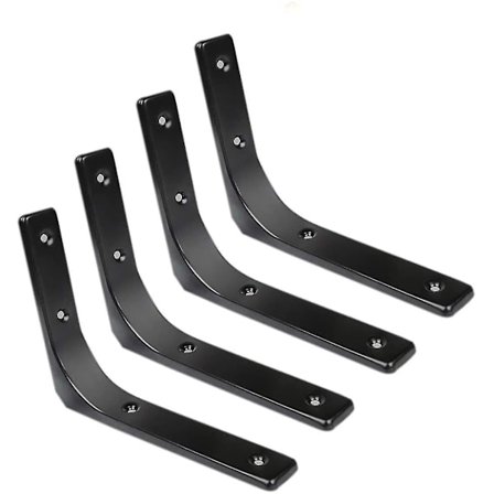 Vægmonterede Hyldebeslag Metal Stemplet Konsol Hjørnehyldebeslag Klassisk Stil