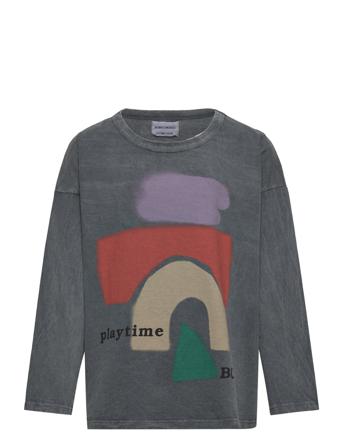 Playtime Red Long Sleeve T-Shirt T-shirts Long-sleeved T-shirts Grå Bobo Choses