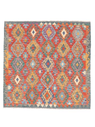 Kilim Afghan Old Style Rug Hand Woven 155X155 Square Afghanistan