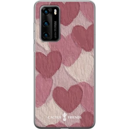 Yhteensopiva Puhelinkuori Huawei Huawei P40 Cactus and Friends - Blush Paper Hearts