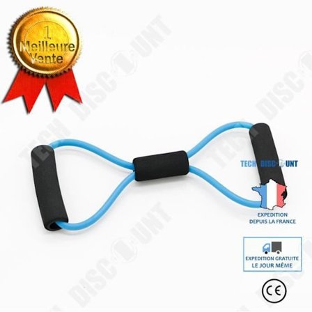 Stretchband - TD - Latex - Motstånd - Fitness - Yoga - Blå