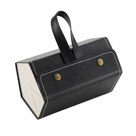 Læderbriller Etui Til Flere Briller Pu Læder 2/3/4/5/6 Par Solbriller Holder(L6392,Sort)