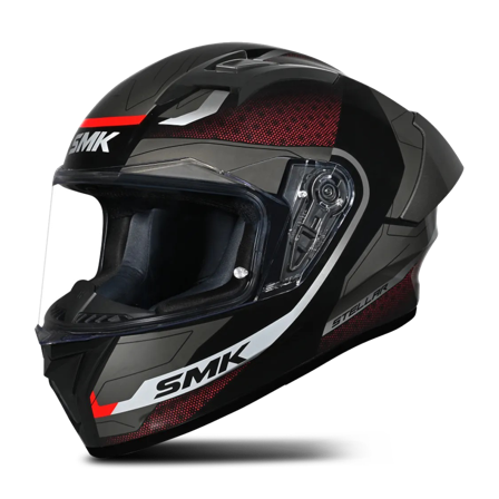 SMK Stellar Flight Sport Full Face Helmet Grey/Red L